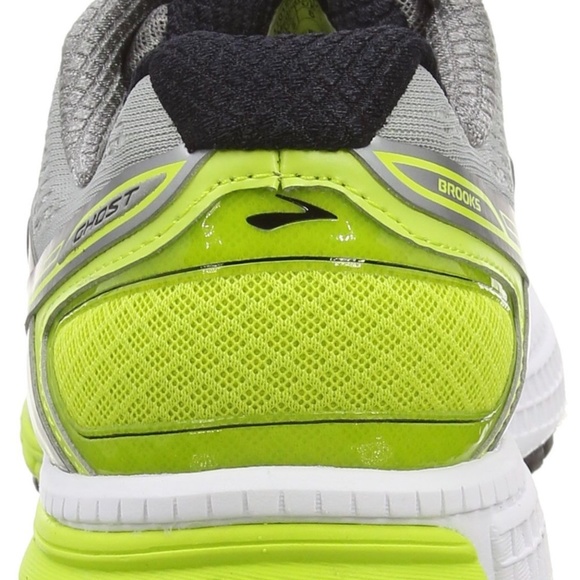 Brooks Ghost Men’s Size 10 Ghost Gry/Yellow Sneakers - Picture 6 of 8